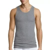 Stafford Ultra Soft Mens Round Neck Sleeveless 4 Pack Big And Tall Tank In Gray