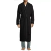 Stafford Waffle One Size Mens Waffle Long Sleeve Long Length Robe In Black