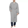 Stafford Waffle One Size Mens Waffle Long Sleeve Long Length Robe In Gray