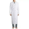 Stafford Waffle One Size Mens Waffle Long Sleeve Long Length Robe In White
