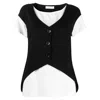 Stagni 47 Waistcoat-detail T-shirt In Black