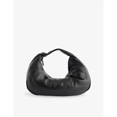 St.agni Womens Black Bon Bon Leather Shoulder Bag