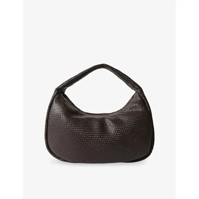 St.agni Womens Coffee Bon Bon Leather Shoulder Bag In Brown