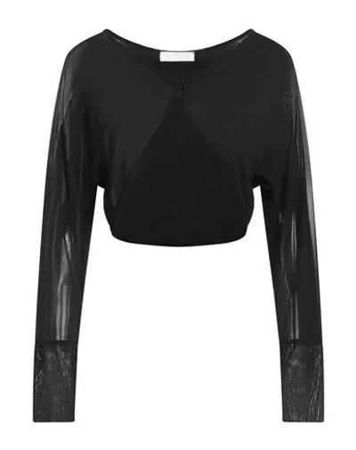 Stagni47 Woman Shrug Black Size L Viscose, Elastane, Polyamide