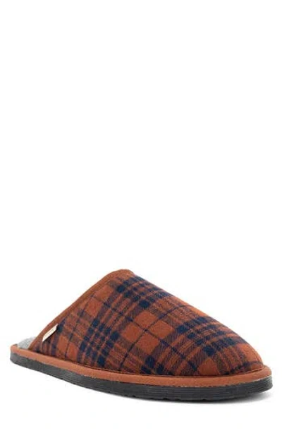 Staheekum Alpine Flannel Scuff Slippers In Chestnut