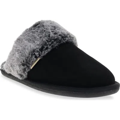Staheekum Cordata Faux Fur Scuff Slipper In Black