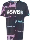 Stain Shade Abstract Print Cotton T-shirt In Hand Dyed Multi