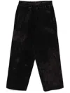 Stain Shade Cotton Track Pants In Black