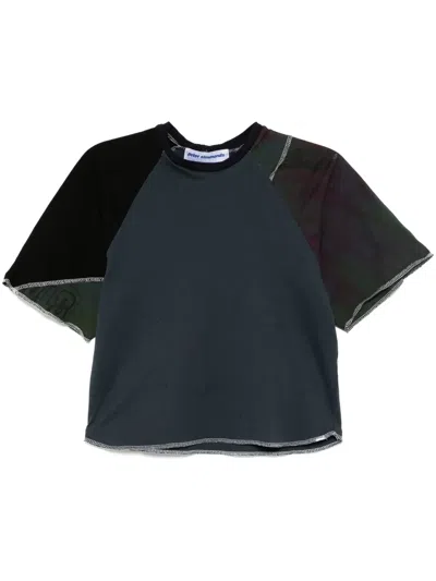 Stain Shade Cropped-t-shirt In Blau