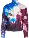 Stain Shade Graphic-print Patch-detail Jacket In Blue