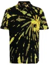 Stain Shade Medusa Head Tie-dye Polo Shirt In Black