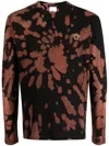 Stain Shade Medusa Motif Tie-dye Print T-shirt In Black