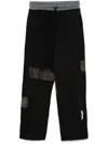 Stain Shade Panelled Sweatpants In Black