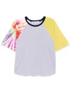 Stain Shade Panelled T-shirt In Grey