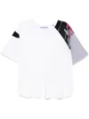 Stain Shade Panelled T-shirt In White