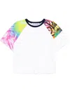 Stain Shade Panelled T-shirt In White