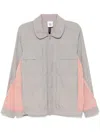 Stain Shade Panelled Windbreaker In Grey