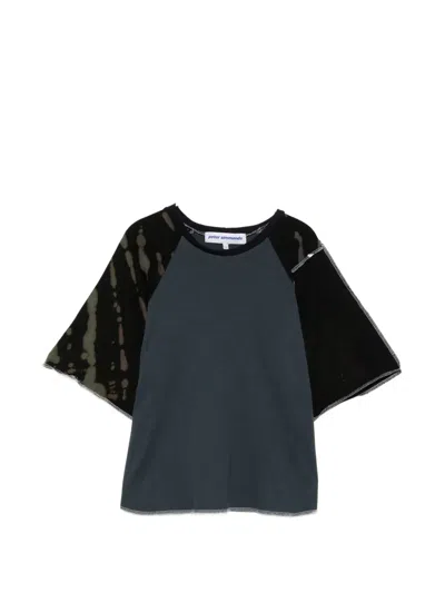 Stain Shade Patchwork Raglan-sleeve T-shirt In Animal Print