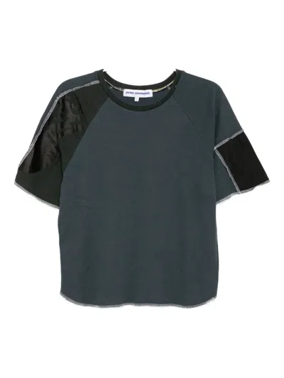 Stain Shade Patchwork T-shirt In Gray