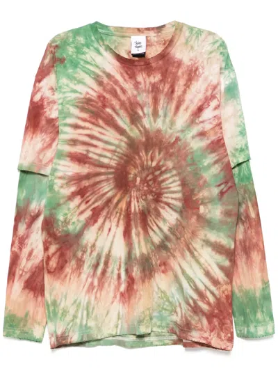 Stain Shade Tie-dye-print T-shirt In Green