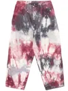Stain Shade Tie-dye-print Trousers In Pink
