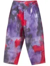 Stain Shade Tie-dye-print Trousers In Purple