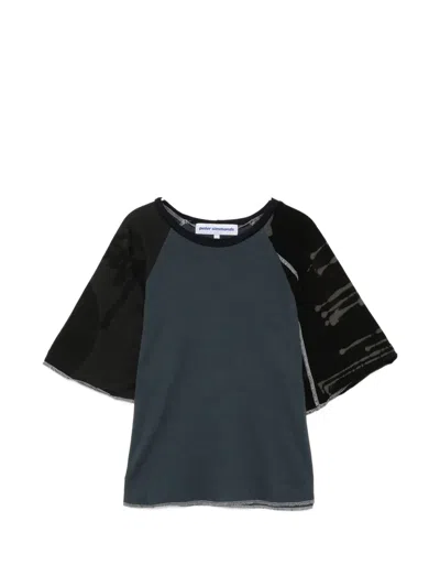 Stain Shade Tie-dye Raglan-sleeve T-shirt In Gray