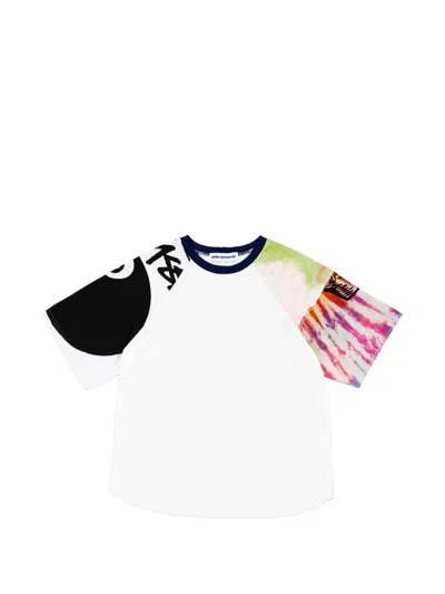 Stain Shade Tie-dye Raglan-sleeve T-shirt In White