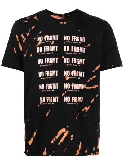 Stain Shade X Hiroshi Fujiwara Bleached-effect T-shirt In Black