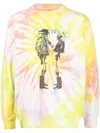 Stain Shade X Hiroshi Fujiwara Tie-dye Print Sweatshirt In 粉色
