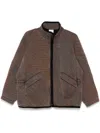 Stain Shade Button-up Shirt Jacket In Brown