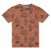 Stains And Stories By Babyface Kids'  Allover Print Short Sleeve T-shirt In Burgundy