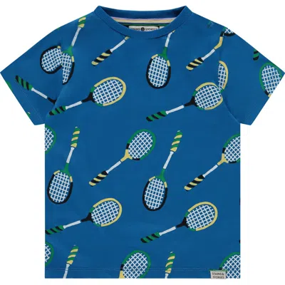 Stains And Stories By Babyface Kids'  Allover Print T-shirt In Blue