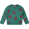 Stains And Stories By Babyface Allover Sandwich Print Sweatshirt In Green