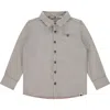 Stains And Stories By Babyface Kids'  Button Up Dress Shirt In Gray