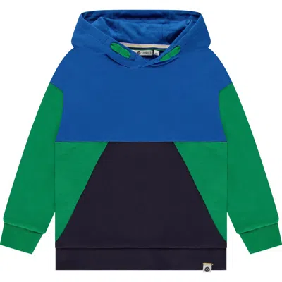 Stains And Stories By Babyface Kids'  Colorblock Hoodie In Green