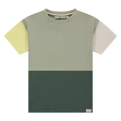Stains And Stories By Babyface Kids'  Colorblock Short Sleeve T-shirt In Green