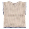 Stains And Stories By Babyface Crochet Ruffle Top In Neutral