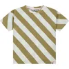 Stains And Stories By Babyface Diagonal Striped T-shirt In Gray