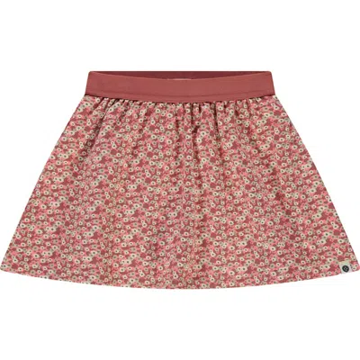 Stains And Stories By Babyface Kids'  Floral Printed Skirt In Brown