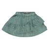 Stains And Stories By Babyface Gingham Woven Tiered Skirt In Green