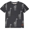 Stains And Stories By Babyface Giraffe Graphic T-shirt In Gray