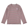 Stains And Stories By Babyface Lettuce Edge Ribbed Long Sleeve Shirt In Multi