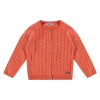 Stains And Stories By Babyface Kids'  Pointelle Cardigan In Orange