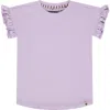 Stains And Stories By Babyface Kids'  Ruffled Cap Sleeve T-shirt In Purple