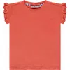Stains And Stories By Babyface Kids'  Ruffled Cap Sleeve T-shirt In Red