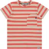 Stains And Stories By Babyface Textured Striped Short Sleeve T-shirt In Multi