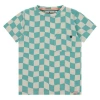 Stains And Stories By Babyface Wavy Check Short Sleeve T-shirt In Blue
