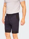 Stamina Short 2zippers Navy In Blue
