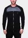 Stamina Sweater Mixfabrics Black In Black